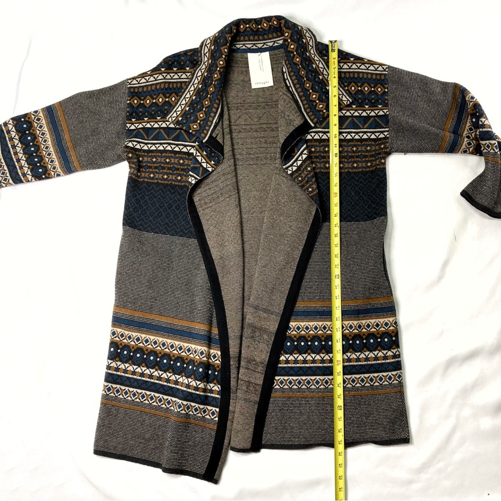 Thought London Organic Cotton / Wool Tribal Cardi Coat Size 16 - Picture 7 of 13